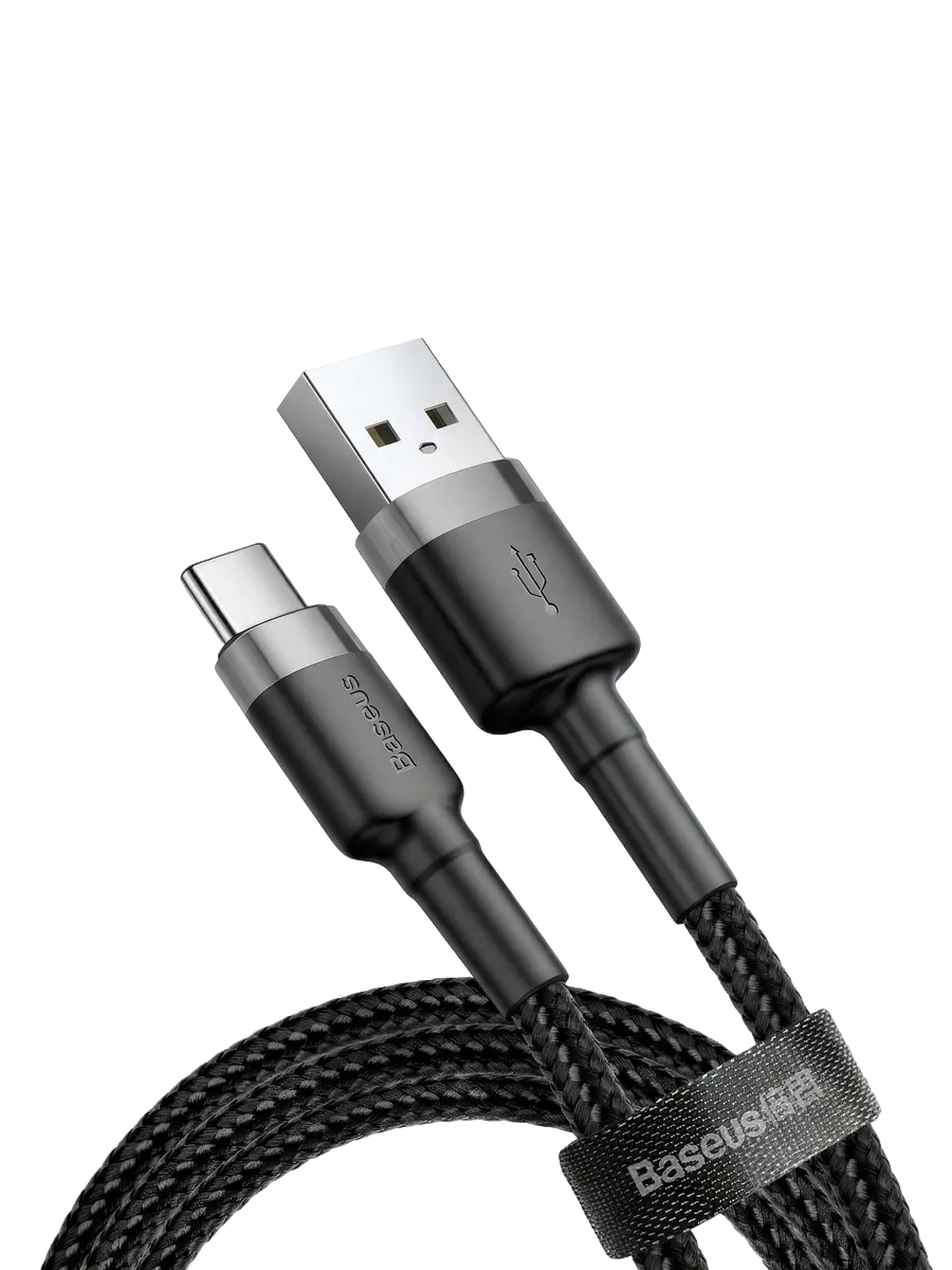 Кабель Baseus USB/Type-С (1m) - Black Кабель Baseus USB/Type-С (1m) - Black
