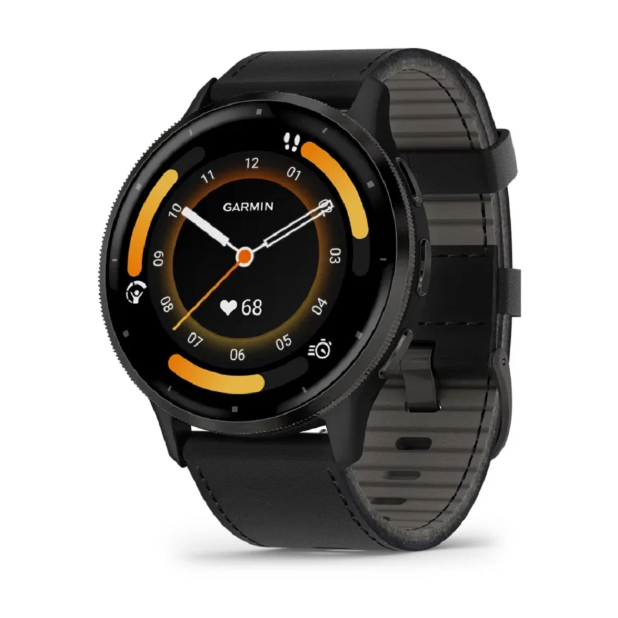 Garmin Venu 3 Slate/Black Leather + Silicone Band (010-02784-52)