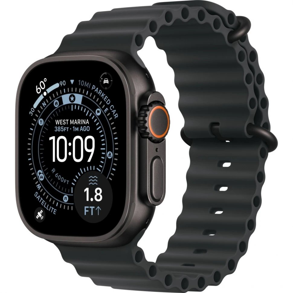 Apple Watch Ultra 3 49mm Black Titanium, Ocean Band