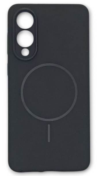 Чехол Silicone Case для Samsung Galaxy S25 c MagSafe Черный