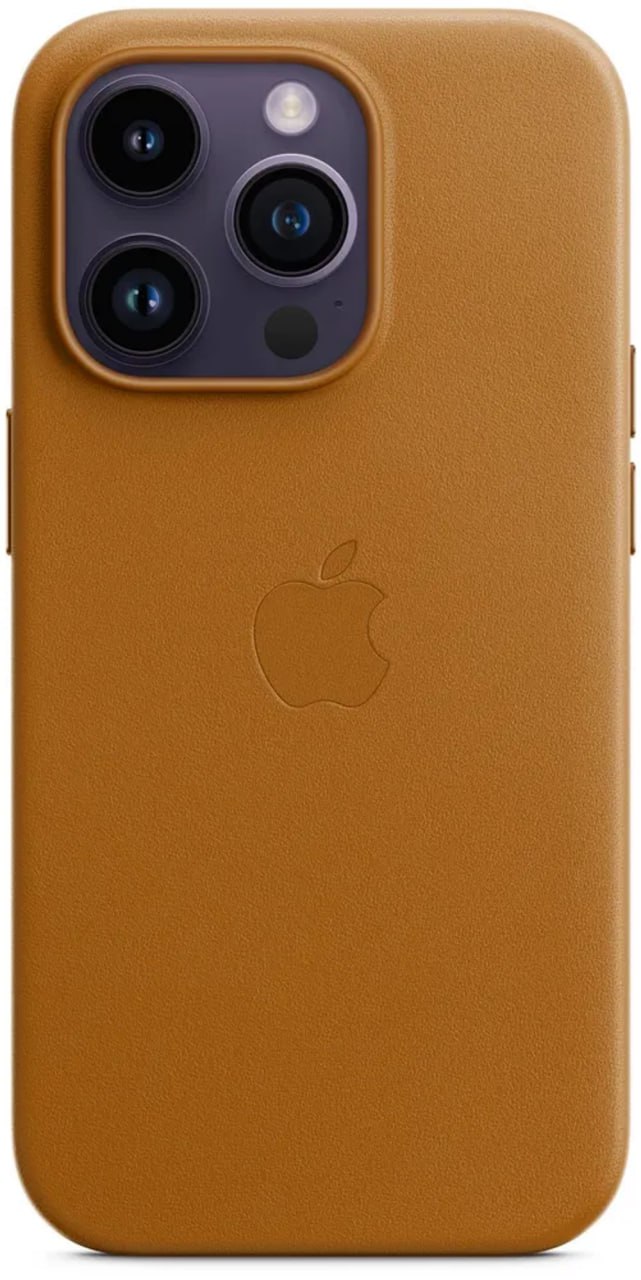 Чехол кожанный IPhone 16 pro max + magsafe Brown