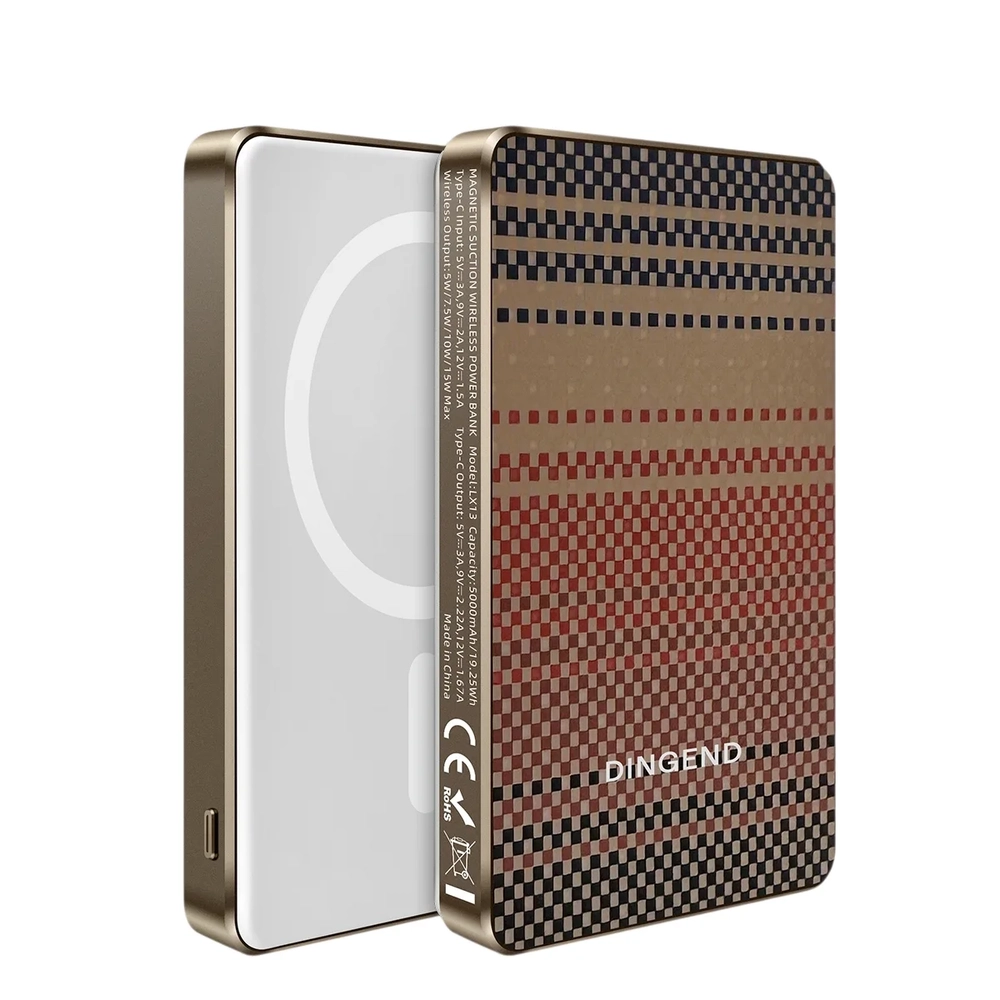 Внешний аккумулятор DINGEND Power Bank 5000mAh Коричневый