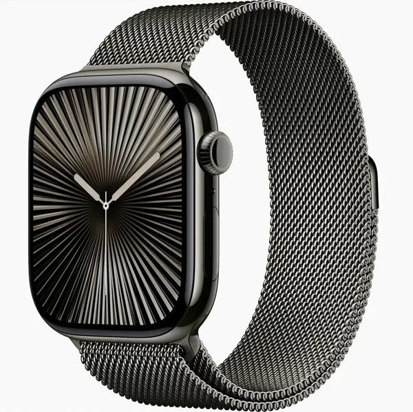 Apple Watch Series 10 42mm Slate Titanium Case with Slate Milanese Loop (MX053)