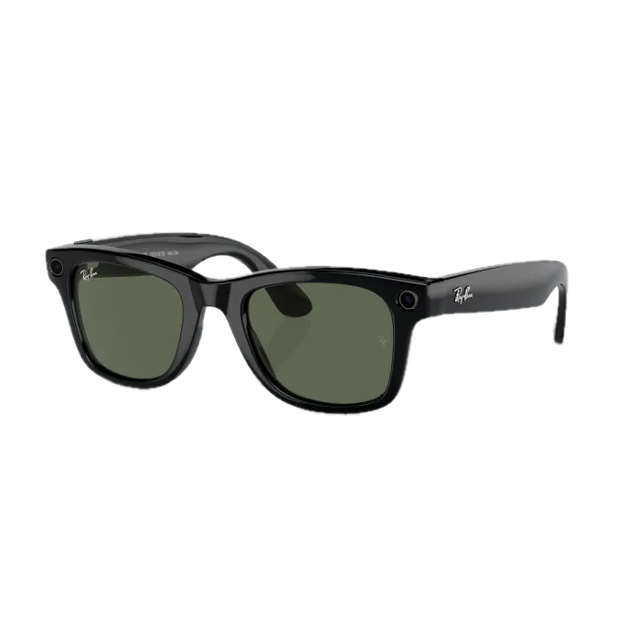 Смарт очки Ray-Ban (Gen 2) Wayfarer Shiny Black / G15 Green 150 - 50 Size