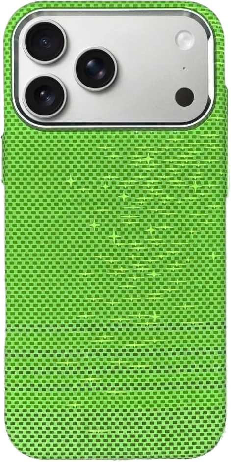 Чехол iPhone 17 Pro Max Mosbros MagSafe Зеленое сияние