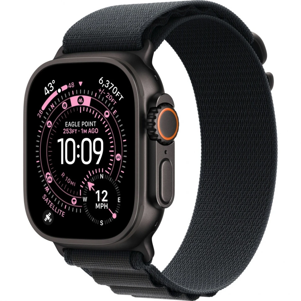 Apple Watch Ultra 3 49mm Black Titanium, Alpine Loop M