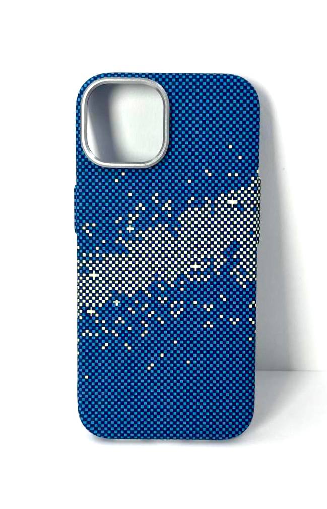 Чехол iPhone 15 Pro Max Mosbros Magsafe Звездный путь синий