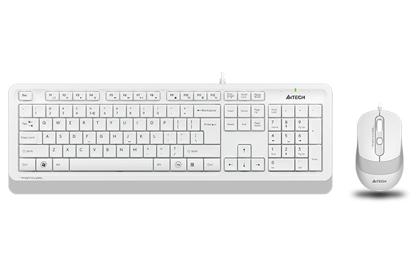 Клавиатура+мышь проводная A4Tech Fstyler F1010 белый