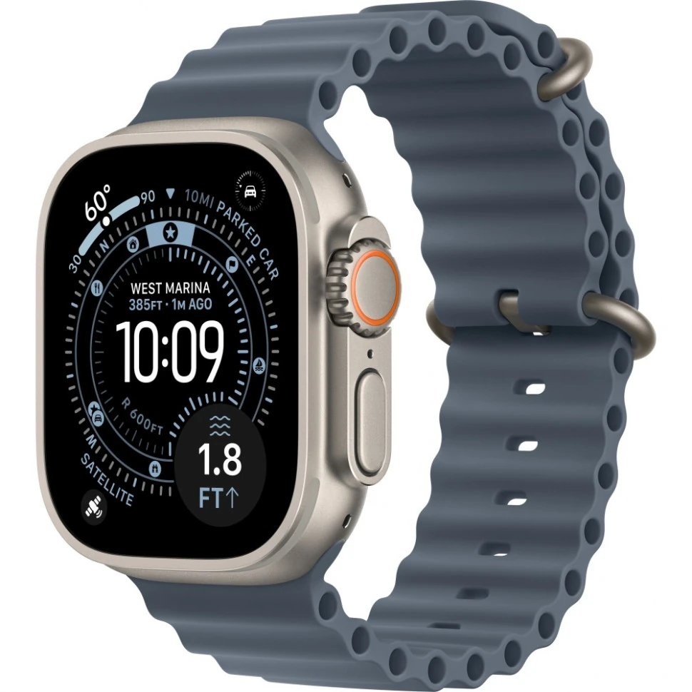Apple Watch Ultra 3 49mm Natural Titanium, Ocean Band