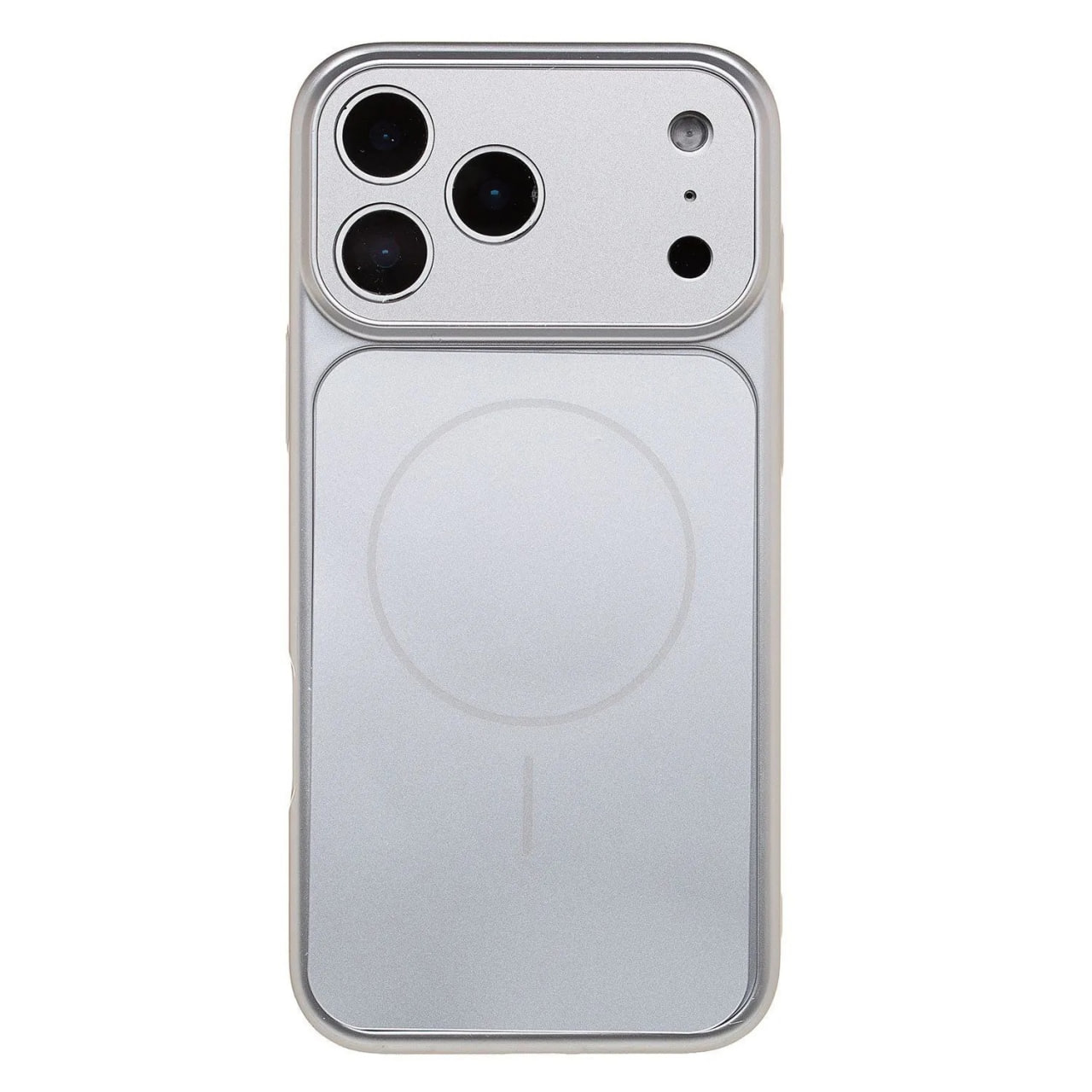 Чехол iPhone 17 Pro AG Glass MagSafe Серебро