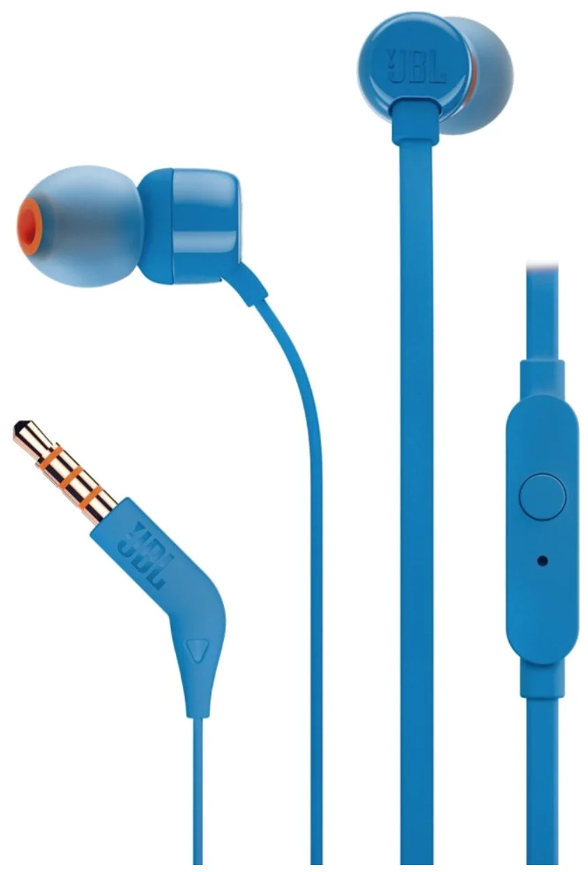 Наушники JBL Tune 110, mini jack 3.5 mm Blue Наушники JBL Tune 110, mini jack 3.5 mm Blue