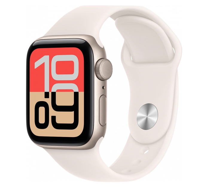 Apple Watch SE 3 (2025) 40mm Starlight — Sport Band S/M