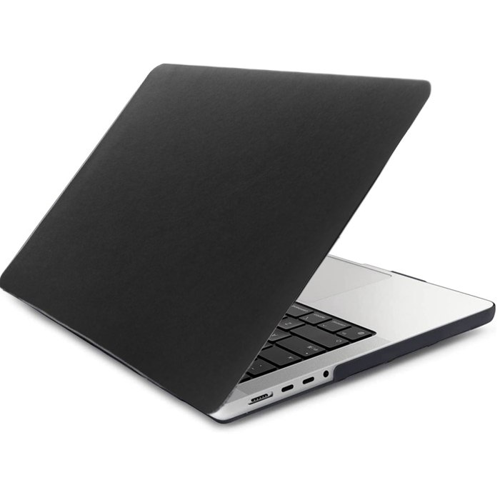 Чехол для MacBook Pro 14 2024 - 2021 M3 A2918 A2992 M2 A2779 M1 A2442 Pro Max, Черная под кожу