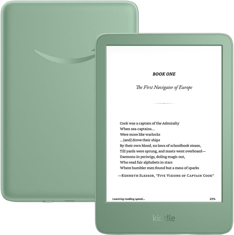 Электронная книга Amazon Kindle 11th Gen (2024) 6″ Wi‑Fi 16 ГБ, Matcha Электронная книга Amazon Kindle 11th Gen (2024) 6″ Wi‑Fi 16 ГБ, Matcha