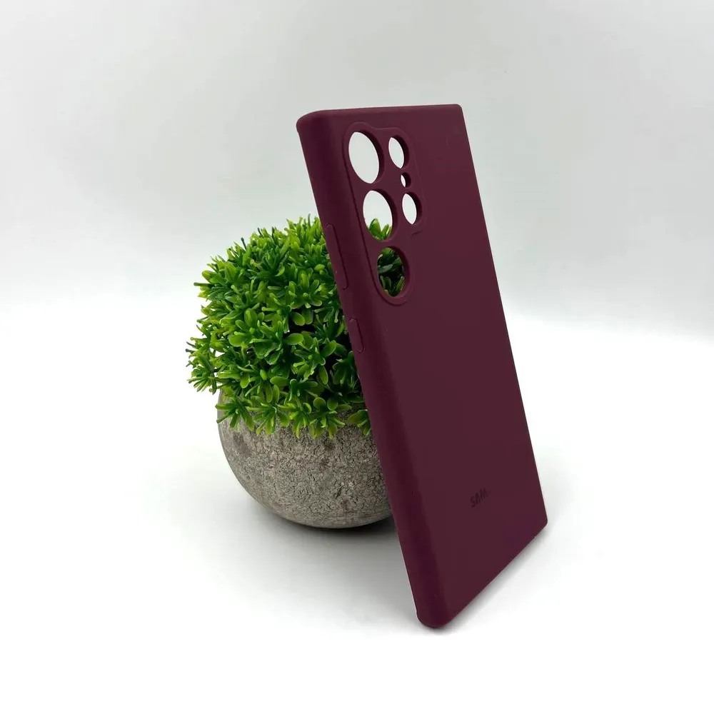 Чехол Samsung S24 Ultra Silicone Case Бордовый