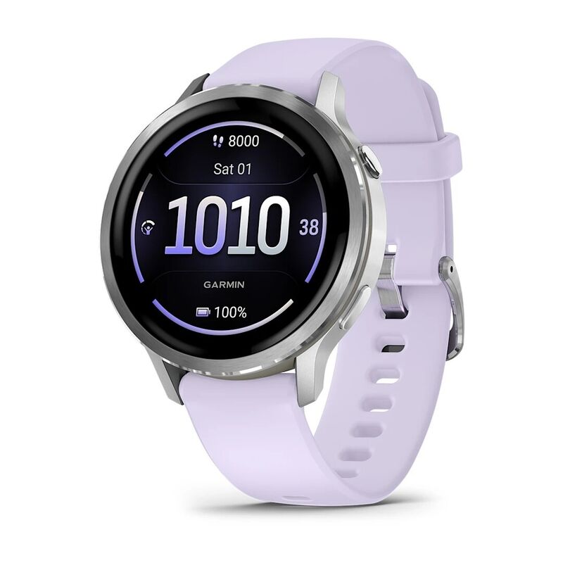 Garmin Venu 4 41mm Silver with Periwinkle Silicone Band (010-03013-01)
