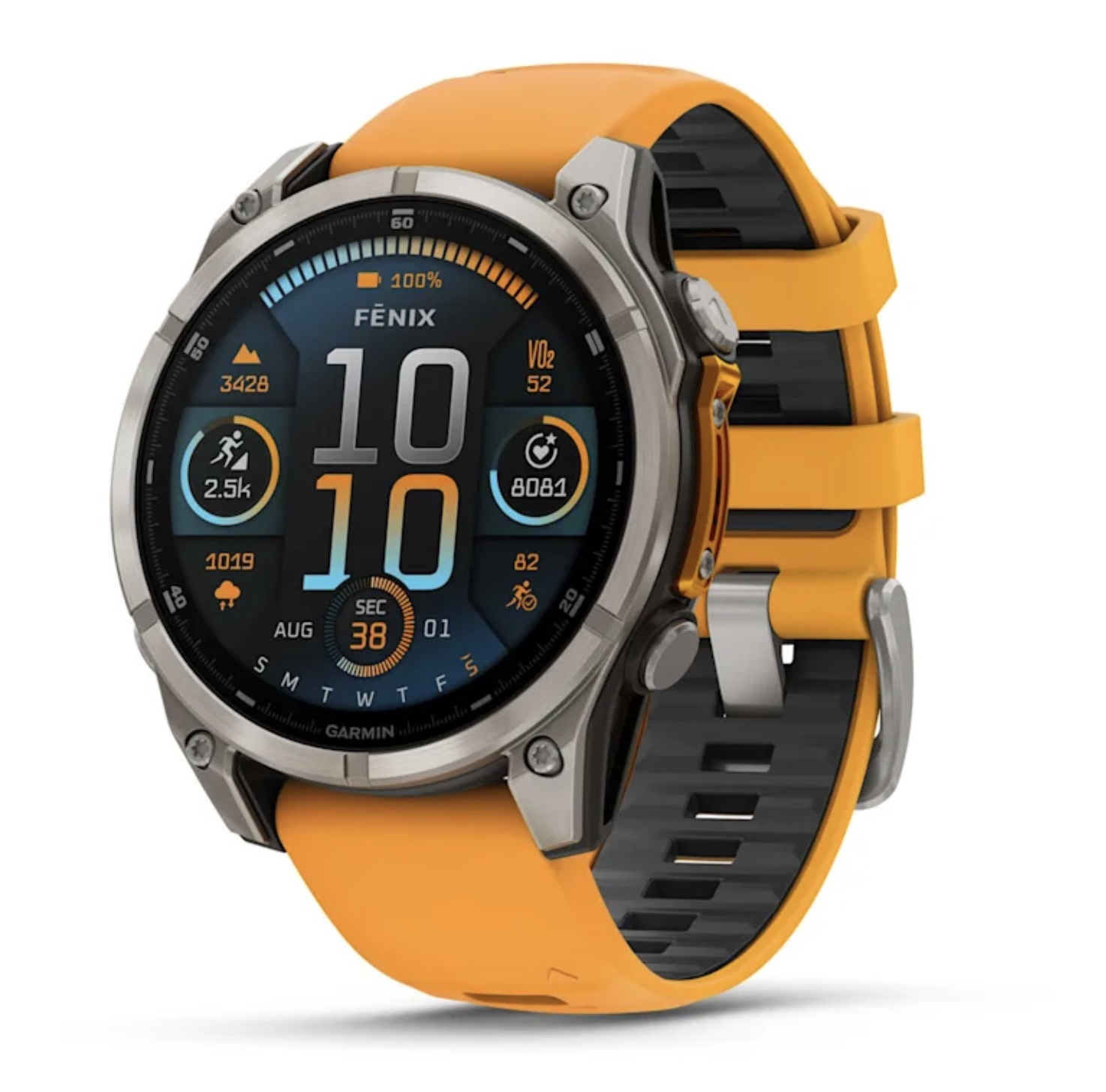 Garmin Fenix 8 51mm AMOLED Sapphire Titanium Spark Orange (010-02905-53)