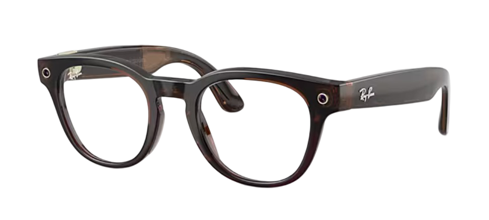 Умные очки Ray-Ban Meta Scriber Optics Gen 2, Shiny Transparent Umber / Demo Lens, 49-22 / 150 мм (RW7002)